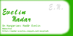 evelin madar business card